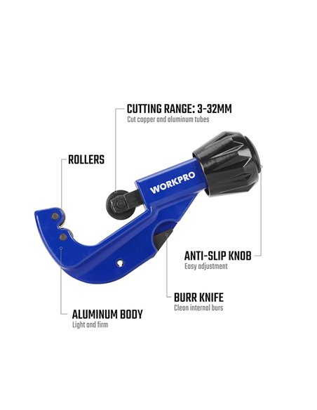 CORTATUBOS DE 3 - 32 mm (1/8" - 1 1/4")