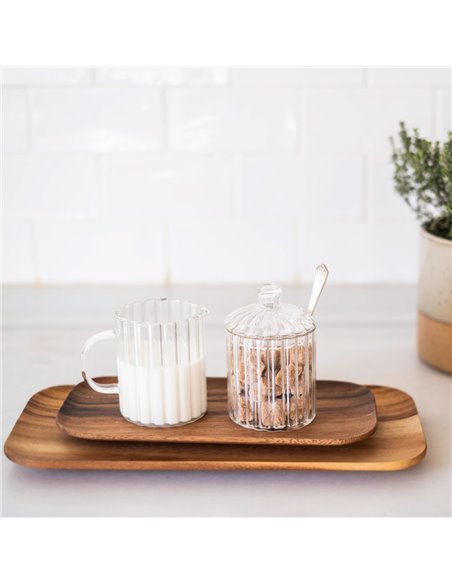 SET AZUCAR/LECHE, VIDRIO, Ø 7 x 11,5 cm