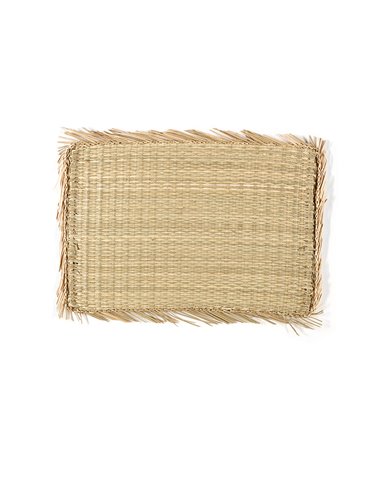 MANTEL INDIVIDUAL, ALGA MARINA, FLECOS, 47 x 32 cm