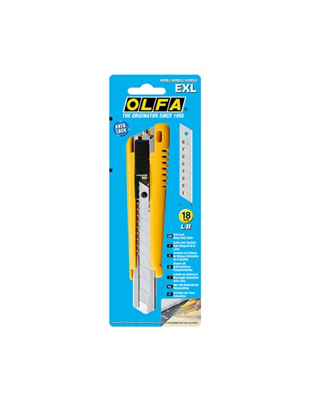 CÚTER EXL CON BLOQUEO AUTOMÁTICO Y CUCHILLA DE 18 mm