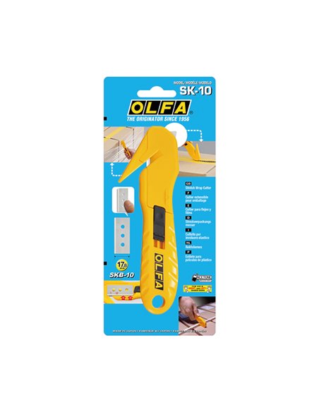 CÚTER SK-10 DE SEGURIDAD CON CUCHILLA OCULTA RECTANGULAR DE 17,8 mm