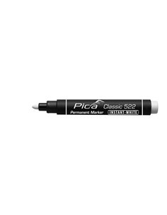 Marcador permanente indeleble “Classic 522” con punta de tipo bala gruesa color blanco 2
