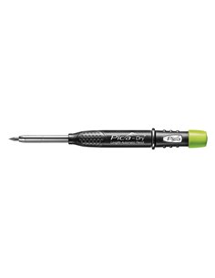 Professional “Dry” refillable carpenter pencil for graphite leads with case, clip and sharpener 2
