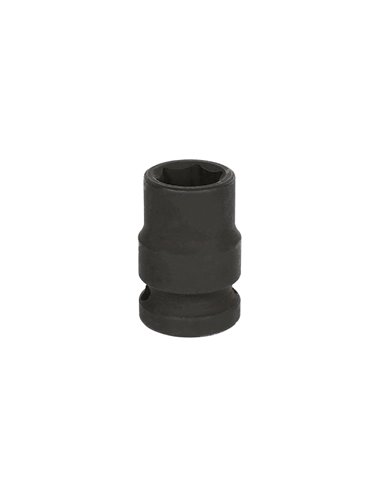 Vaso de impacto hexagonal 1/2" Ø21mm fabricado en acero al cromo molibdeno color negro