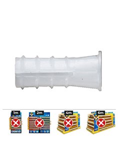 CAJA 500 UNIDADES TACO DE PLÁSTICO TIPO B Ø 8 mm