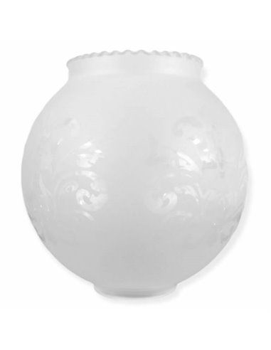 Tulipa de cristal bola mate con dos bocas de 14 cm LB 529570