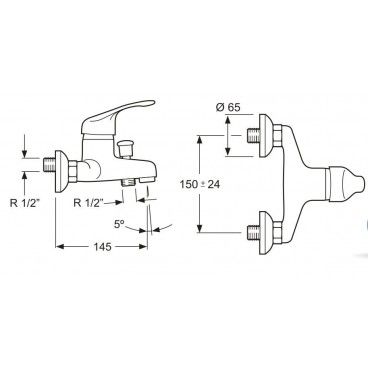 Singola maniglia bagno serie Niagara GSC 3702410