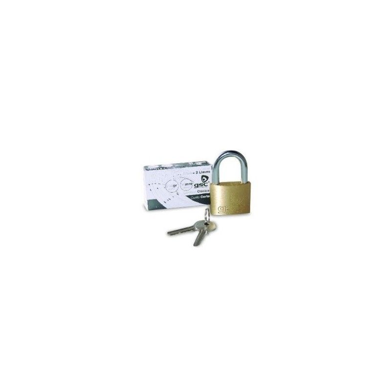 Candado de cuello corto acero + 2 llaves 40mm GSC 3301680
