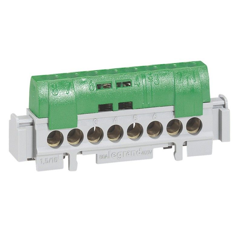 Morsettiera distributore a 1 polo, 63-100A 8 uscite Legrand 004832