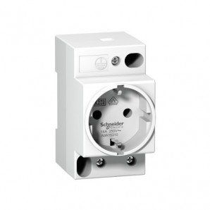 Base de enchufe 2P+TT para carril DIN Schneider A9A15310