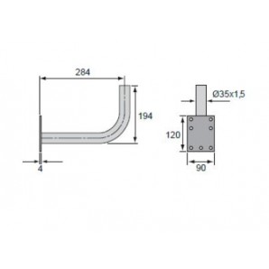 Support de L mur de 30cm pour antenne parabolique Televes 7393 2