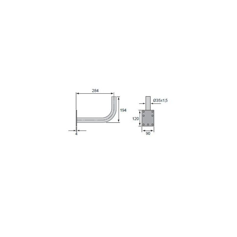 Support de L mur de 30cm pour antenne parabolique Televes 7393