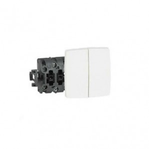 Interruptor duplo ou interruptor branco Legrand Oteo 086120
