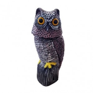 Búho ahuyentador de aves 40x19cm con cabeza giratoria EDM 06075