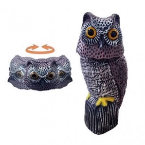 Hibou ahuyentador d'oiseaux 40x 19cm avec tête rotative EDM 06075 2