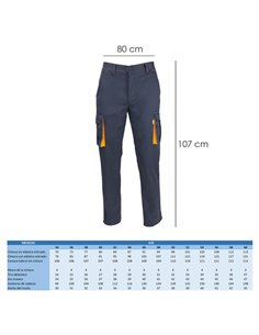 Pantalón de trabajo fabricado en tejido spandex color azul oscuro (Talla 40) 2