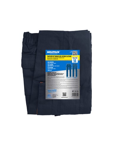 Pantalón de trabajo fabricado en tejido spandex color azul oscuro (Talla 56)
