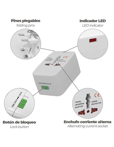 Adaptador Viaje Kit Universal
