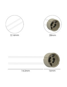 Portalamparas GU-10 Ceramico Para Bombillas Halogenas / LED 2