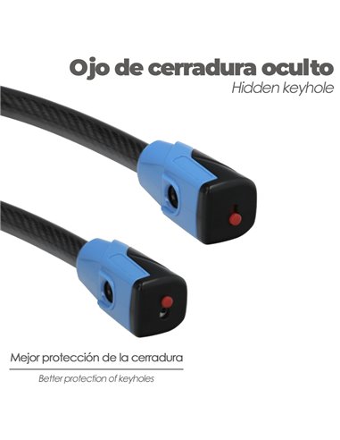 Candado Cable Bicicleta Llave Plana 18 Mm x 100 Cm