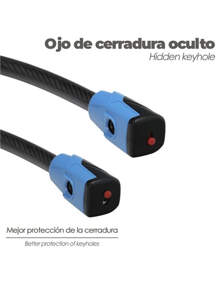 Candado Cable Bicicleta Llave Plana 18 Mm x 100 Cm