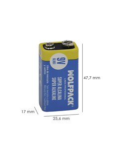 Pila Wolfpack Alcalina 6LR61 (Blister 1 Pieza) 2