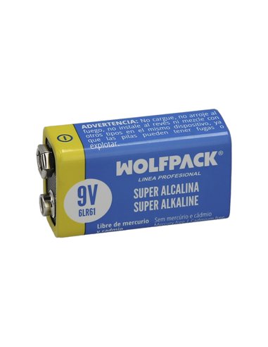 Pila Wolfpack Alcalina 6LR61 (Blister 1 Pieza)