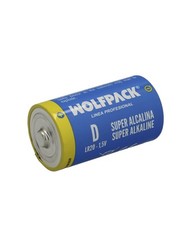 Pila Wolfpack Alcalina D L-R20 (Blister 2 Piezas)
