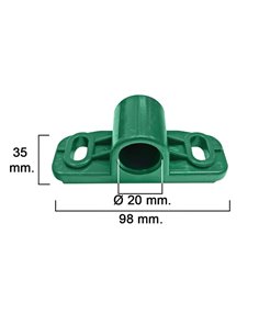 Rolamento de carrinho de mão para eixos até Ø20mm em plástico verde 2