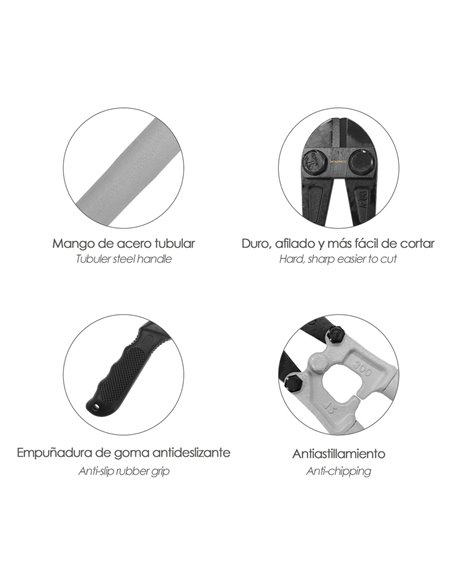 Cortarremaches 450 mm / 18" Hojas de Cromo Vanadio