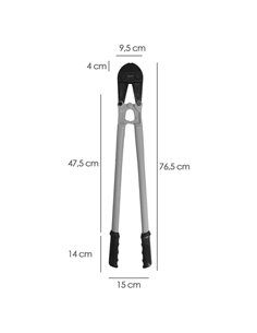 Cortarremaches 75cm / 30" con hojas de cromo vanadio para corte de hasta Ø25mm color gris y negro 2