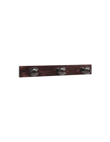 PERCHA MADERA OSCURA 3 POMOS 3773-0 INOFIX