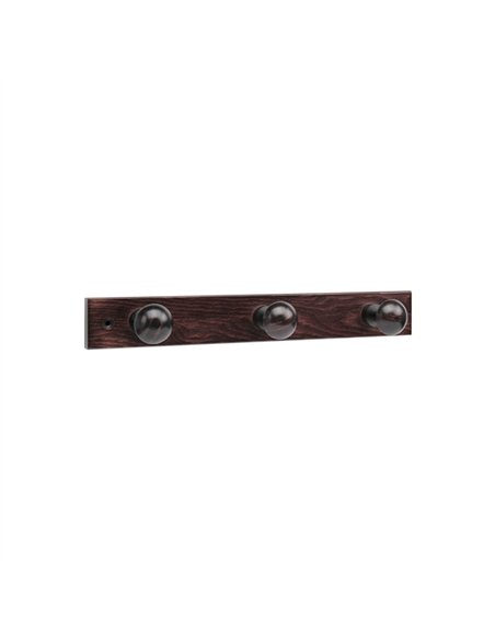 PERCHA MADERA OSCURA 3 POMOS 3773-0 INOFIX