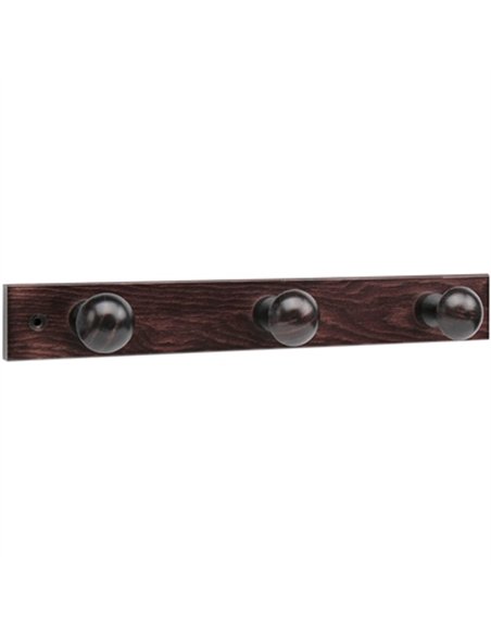 PERCHA MADERA OSCURA 3 POMOS 3773-0 INOFIX