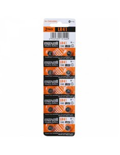 BLISTER 10 PILAS BOTON  LR41 1,5V MAXEL 2