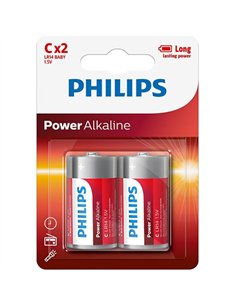 BLISTER 2 PILAS LR14 C 2BP POWER ALKALINE PHILIPS 2