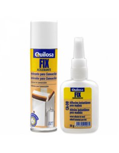 KIT PEGAMENTO CIANOCRILATO 50gr + ACELERANTE 150ml QUILOSA 2