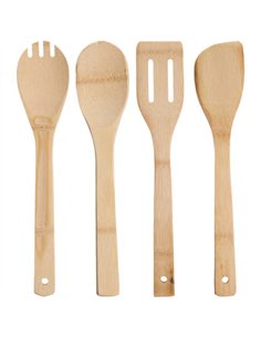 SET 4 UTENSILIOS COCINA 30cm BAMBU 28951 AR 2