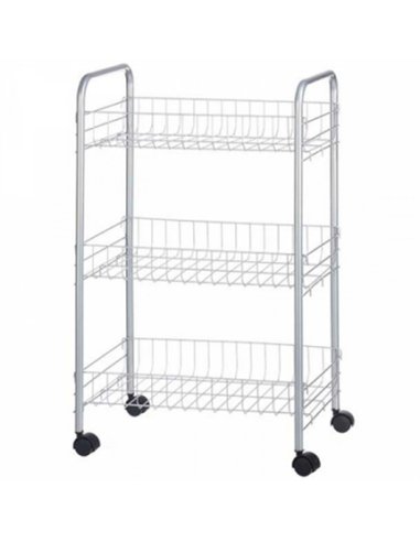 VERDULERO METAL 3 PISOS CON RUEDAS 86934 KINVARA