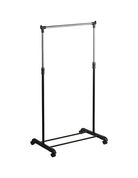 PERCHERO METALICO 1 BARRA RUEDAS 42x78x162cm 78283 KIPIT