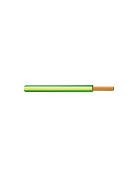 ROLLO 100mt CABLE UNIPOLAR TIERRA AM/VER 2,5mm H07V-K