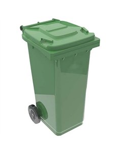 CONTENEDOR BASURA PLASTICO VERDE SIN PEDAL 120lt 2