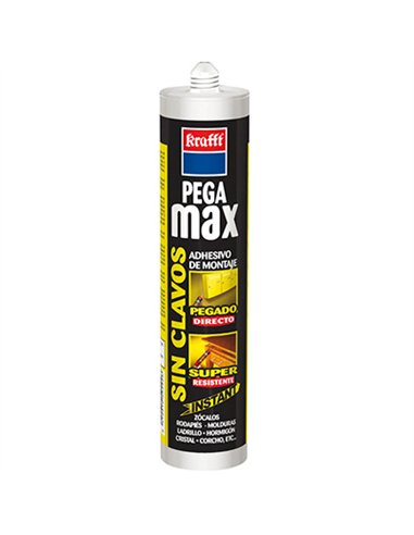 CARTUCHO ADHESIVO PEGAMAX SIN CLAVOS 290ml 50292 KRAFFT