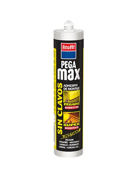 CARTUCHO ADHESIVO PEGAMAX SIN CLAVOS 290ml 50292 KRAFFT