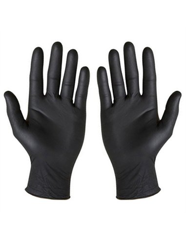 CAJA 100 GUANTES NITRILO NEGRO SIN POLVO T.10 EXTRAGR GD23BE