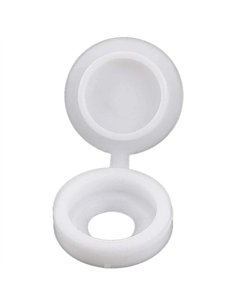 BOLSA 100 EMBELLECEDOR TAPON TORNILLO PLAST BLANCO A-371-2 2