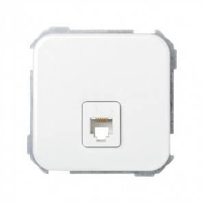 Toma de teléfono RJ11 de 4 contactos blanco Simon 31480-30