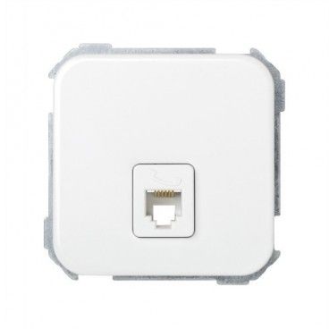 Toma de teléfono RJ11 de 4 contactos blanco Simon 31480-30