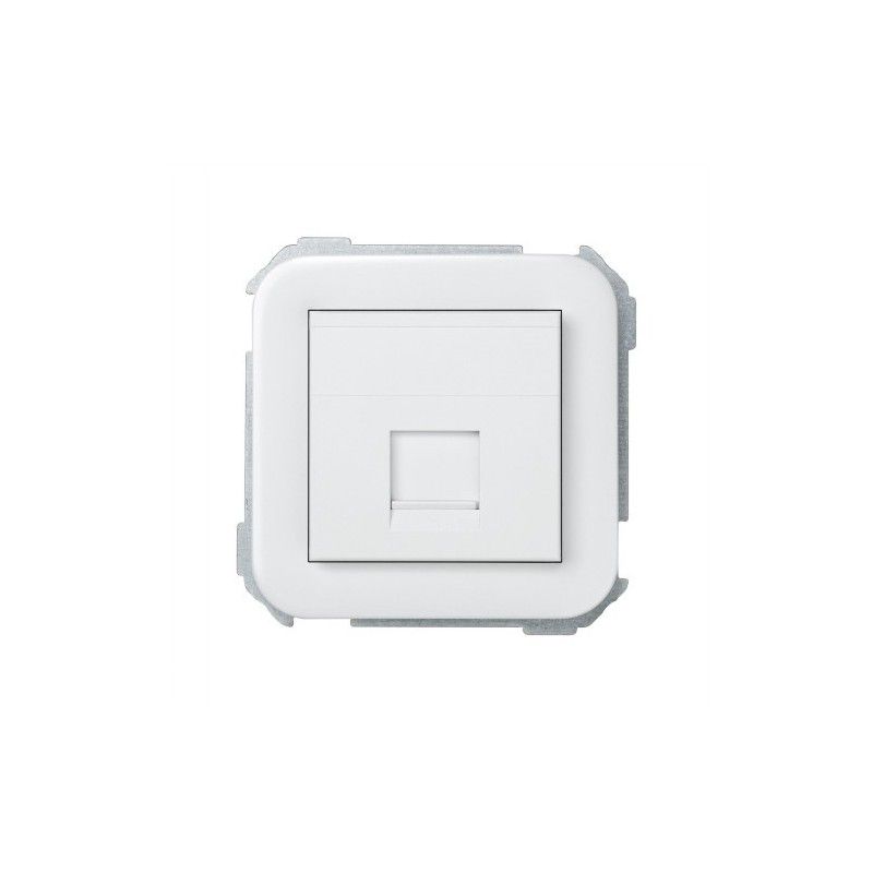 Tampa para 1 conector RJ AMP branco Simon 31085-60