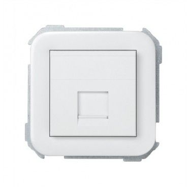 Tampa para 1 conector RJ AMP branco Simon 31085-60